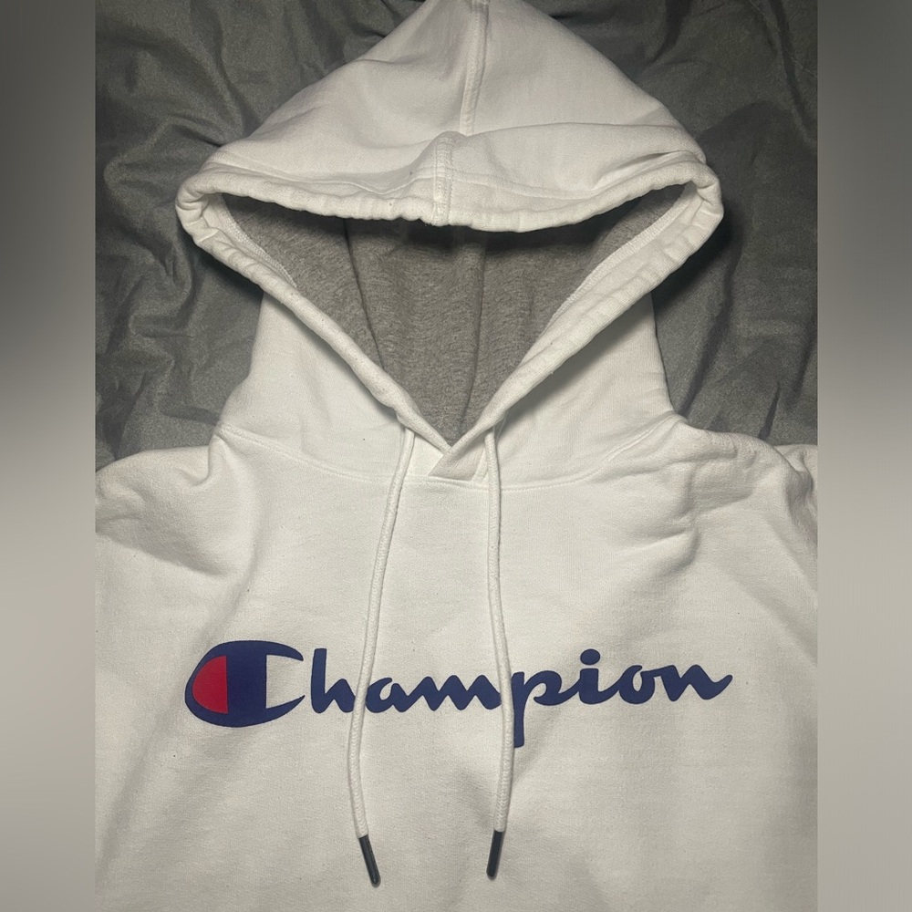 Champion Mens White Hoodie